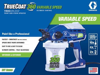 Graco TrueCoat 360 Paint Sprayer – Handheld Electric Spray Gun
