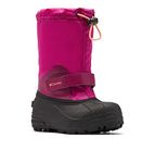 Columbia Youth Powderbug Forty Snow Boot, Waterproof, Wild Fuchsia/Bright Nectar, 8