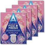 Astonish Toilet Cleaning Foam Action Tabs - Pink Peony Scent, Pack of 4 x 8 Tablets - Powerful and Effortless Toilet Bowl Cleaning with Refreshing Pink Peony Fragrance for Long-Lasting Freshness