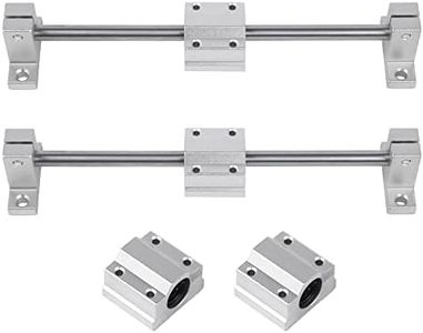 CNBTR Horizontal 8mm Dia Linear Motion Ball Bearing Slide Bushing &200mm Linear Shaft Optical Axis with Rod Rail Support Set