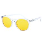 HI-LITES Fun Color Glasses & Frames - Therapy/Chromotherapy Glasses and Lens - Light Changing Chakra Balance Glasses - Transparent/Clear Frame with Yellow Lens - Designer Style