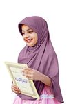 Mehar Hijab's Polycotton Girls Scarf Little Maale Long Hijab S (Medium, Coffee, Purple)