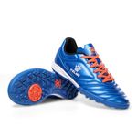 KELME Indoor Soccer Shoes Kids,Youth Wide Turf Futsal Shoes,Boy Girl Fast Outdoor Anti Slip Cleat, Blue, 12 Little Kid