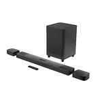 JBL Bar 9.1 True Wireless Surround with Dolby Atmos 820-Watt 9.1-Channel Soundbar with 10" Wireless Subwoofer and Detachable Surround Speakers - Black