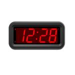 EUTUKEY Digital Alarm Clock Battery Operated Only, 4pcs AA Batteries Keep Cordless Clock Running More Than 1 Year, 4" Red LED Jumbo Display, for Bedroom, Kids, Travel, Bedside, Shelf