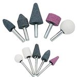 VENEKETY 10 Pcs/Set Abrasive Polish Mounted Stone Set Grinding Burr Wheel Shank Grinder Tools