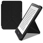 kwmobile Origami Case Compatible with Kobo Clara HD Case - Slim PU Leather Cover with Stand - Black