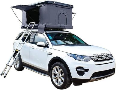 Camper´s Delight Autodachzelt | Hartschalen Pkw Dachzelt für 2 Personen | Anbauzelt fürs Camping Festival Open Air Reisezelt | 222 x 135 x 145 cm inkl. Leiter | Roadtripp Outdoor Box