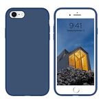 DUEDUE Case Compatible with iPhone SE 2022/2020 Case,iPhone 7/8 Case,Liquid Silicone Gel Rubber Slim Soft Cover Microfiber Cloth Lining Cushion Protective Case for iPhone 7/8/SE2/SE3,Cobalt Blue