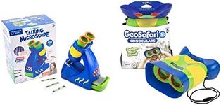 Learning Resources Geo Safari Junior Talking Microscope & GeoSafari Jr. Kidnoculars - Compact Shock Proof First Binoculars for Kids