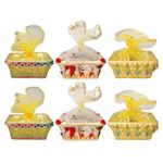 EKAN Gift Packing Wedding/Festival Hamper Packing Baskets Dry Fruit Packing Baskets for Return Gifting Purpose (Square Basket Multicolour, Set of 6Pcs)