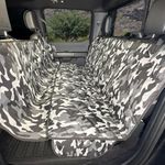 4Knines Dog Hammock for Full Size Trucks & Large SUVs (XL, Camo) – Bench Seat Covers for Trucks with 60/40 Split Seats - Armrest & Seatbelt Access – Waterproof, Easy Install, Machine Washable