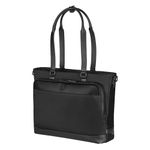 Victorinox Alox Nero, Office Bag (16 litres) Laptop Pocket, 44 cm, Black, Nylon/Leather, 611807 | Business Travel Tote Sling Bag For Men