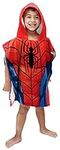 Jay Franco Marvel Avengers Spiderman Hooded Poncho Bath Towel 56cm x 56cm 100% Cotton Kids Changing Robe