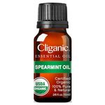 Cliganic USDA Organic Spearmint Essential Oil, 100% Pure Natural Undiluted, for Aromatherapy (10ml) | Non-GMO Verified