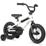 cubsala 12 Inch Kids Bike for 1 2 3 4 Years Old Boys Girls Beiginner Toddlers Riders BMX Style Bicycle with Training Wheels Coaster Brake, White