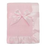 American Baby Company Fleece Blanket with Satin Trim, Pink