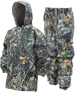 FROGG TOGGS Youth Standard Polly Woggs Waterproof Breathable Rain Suit, Realtree Edge, Large