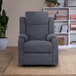 Sleepyhead RX6 - Single Seater Fabric Recliner (Sesame Grey) |3 Modes of Comfort |High Back Rest for Extra Neck & Lumbar Support | Premium Pocket Springs for Plush Feeling