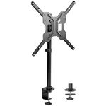 VIVO Ultra Wide TV Desk Mount for up to 55 inch Screens Weighing 29.9kg, Full Motion Height Adjustable Single Television Stand, Black, STAND-V155C