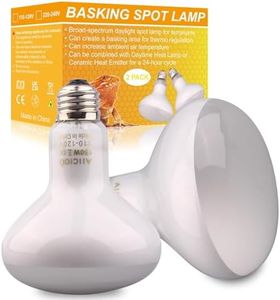 Aiicioo Reptile Basking Light Bulb - 150W Reptile Heat Lamp Basking Bulb for Bearded Dragon Turtle Hermit Crab Gecko Lizard Daylight