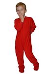 Big Feet PJs Red Toddler Fleece Footed Pajamas