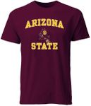 Barnesmith Arizona State University ASU Sun Devils Short-Sleeve T-Shirt, Spirit, Maroon, Large