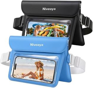 Niveaya Double Space Waterproof Fanny Pack, IPX8 Waterproof Dry Bag Waist Pouch for Beach, Kayaking, Swimming, Boat Travel Essentials, Waterproof Phone Bag & Passport Holder for Women Men(2 Pack)