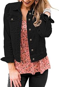 LookbookStore Jackets for Women Black Jean Jacket Women Blazer Jacket for Women Jean Jacket for Women Blazer Jackets for Women Plus Size Always Black Size Medium Fits Size 8 / Size 10