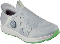 Skechers Men's Go Golf Elite 5 Arch Fit Waterproof Slip in Golf Shoe Sneaker, Grey Lime Without Spikes, 45.5 EU