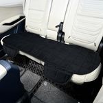 MY ARMOR Car Seat Cover | Ultra-Soft Quilted Foam Cushion with Non-Slip Grip & Storage Pouch | Universal Fit Rear Car Seat Protector | Extra Large 50 x 20 Inches | Black Velvet | 1 Pc