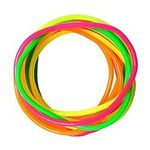 Card of 12 Neon Coloured Gummy Bangles