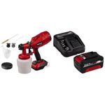 Einhell TC-SY 18/60 Li Power X-Change 18V Cordless Fence & Decking Paint Sprayer With Battery And Charger | for Painting Fences, Sheds, Decking and Garden Furniture | Solo Spray Gun Kit