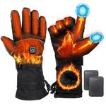 Minthouz Heated Gloves, 5V 5000 mAh Rechargeable USB Heated Gloves, 3 Heating Levels Electric Heated Gloves for Men Women with & Waterproof Touchscreen, Hand Warmer Gloves for Outdoor Work Sports