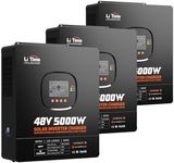 LiTime 15000W Solar Hybrid Inverter Charger (3 Pack), 48V DC to 120/240V Split Phase System, 3×5000W Pure Sine Wave Inverters, Built-in 3×100A MPPT Controllers for Whole House & Commercial Use