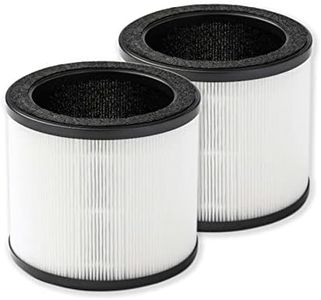 PUREBURG Replacement Filter Compatible with Sunbeam SAP0950WH & Bionaire 360 Air Purifier,2-Pack H13 True HEPA Activated Carbon 2-in-1