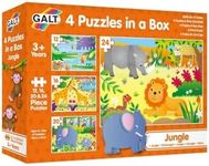 Galt Toys, 4 Puzzles in a Box - Jungle, Animal Jigsaw Puzzle for Kids, Ages 3 Years Plus