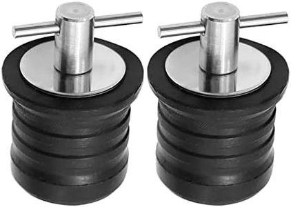 Anxingo 2 Pcs 1-1/4 Inch T-Handle Drain Plug,Twist and Seal Design, Rubber Plug for Boats/Yachts/Kayaks Drain Plug