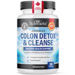 Colon Cleanse & Detox for Digestive Support - Stool Softener & Constipation Relief for Adults - Gut Health & Bowel Support with Probiotics, Psyllium Husk & More - Made in Canada, Non-GMO - 30 Ct