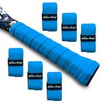 Alien Pros Tennis Racket Grip Tape (6 Grips) – Precut and Dry Feel Tennis Grip – Tennis Overgrip Grip Tape Tennis Racket – Wrap Your Racquet for High Performance (6 Grips, Blue)