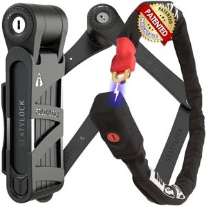 Seatylock FoldyLock Compact Folding Bike Lock and Viking Bike Chain Lock - Patented Sold Secure Approved Bike Locks - Super Strong Antitheft Guard System Bike Locks with Keys for Bikes & Scooters
