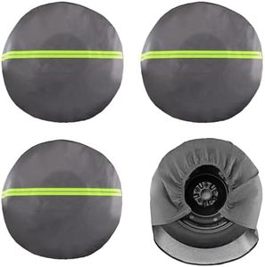EYPINS Tire Covers 4-Pack, Tough Tires Covers for Trailers, Camper, RVs, SUV, Truck, Fit Tires 27-29 Inch, Waterproof Anti-UV Sun Snow Rain Wind Universal Heavy Duty Tire Cover