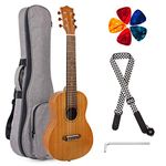 Kmise Guitalele 31 inch Guitarlele Mini Travel Guitar Ukulele Mahogany with Gig Bag Tuner Picks Strap