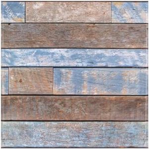 Commomy Peel and Stick Faux Wood - 10 Pcs 11.8"x11.8" Not Real Wood, Wall Sticker Tiles Ultralight PVC Wall Covering for Kitchen Backsplash,Bedroom,Retro Interior Decor
