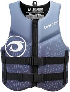 Owntop Swim Vest Adult Water Sport Vest Neoprene Floaties for Swimming, Boating, Kayaking, Fishing | Adjustable Zipper Dual Buckle Foldable Buoyancy Jacket