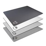 Fotouzy Flexible Plastic Cutting Board Mats with Food Icons, BPA-Free, Non-Porous, 100% Non-Slip Back and Dishwasher Safe, Unique Modern Neutral Colors, Set of 4