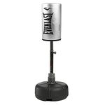 Everlast OmniFlex 59 to 67 Inch Height Adjustable Freestanding Boxing MMA Core Punching Heavy Bag Workout Equipment with Fillable Base, Silver