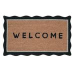 Folkulture Welcome Mats Outdoor, Eco Friendly Welcome Mats for Front Door Outdoor, 16 X 28 Inch Welcome Matt or Doormat for Home Entrance, Durable & Anti Slip Coir Door Mats or Welcome Rug (Welcome)