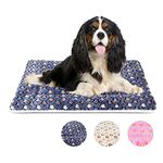 Kekuningan Dog Bed Mat Small Washable Dog Crate Mattress for 30 inch Cage Soft Flat Pet Cushion Bedding Puppy Pillow Blanket for Cats Puppy Dogs Reversible 74x54cm