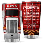 CUBICER Truckers Coffee Mugs Tumbler Stainless Steel Tumblers Travel Insulated Mug Cup 20 Oz Decor Gifts For Dad Truck Lovers Drivers Men Trucker Driver On Christmas Accessories